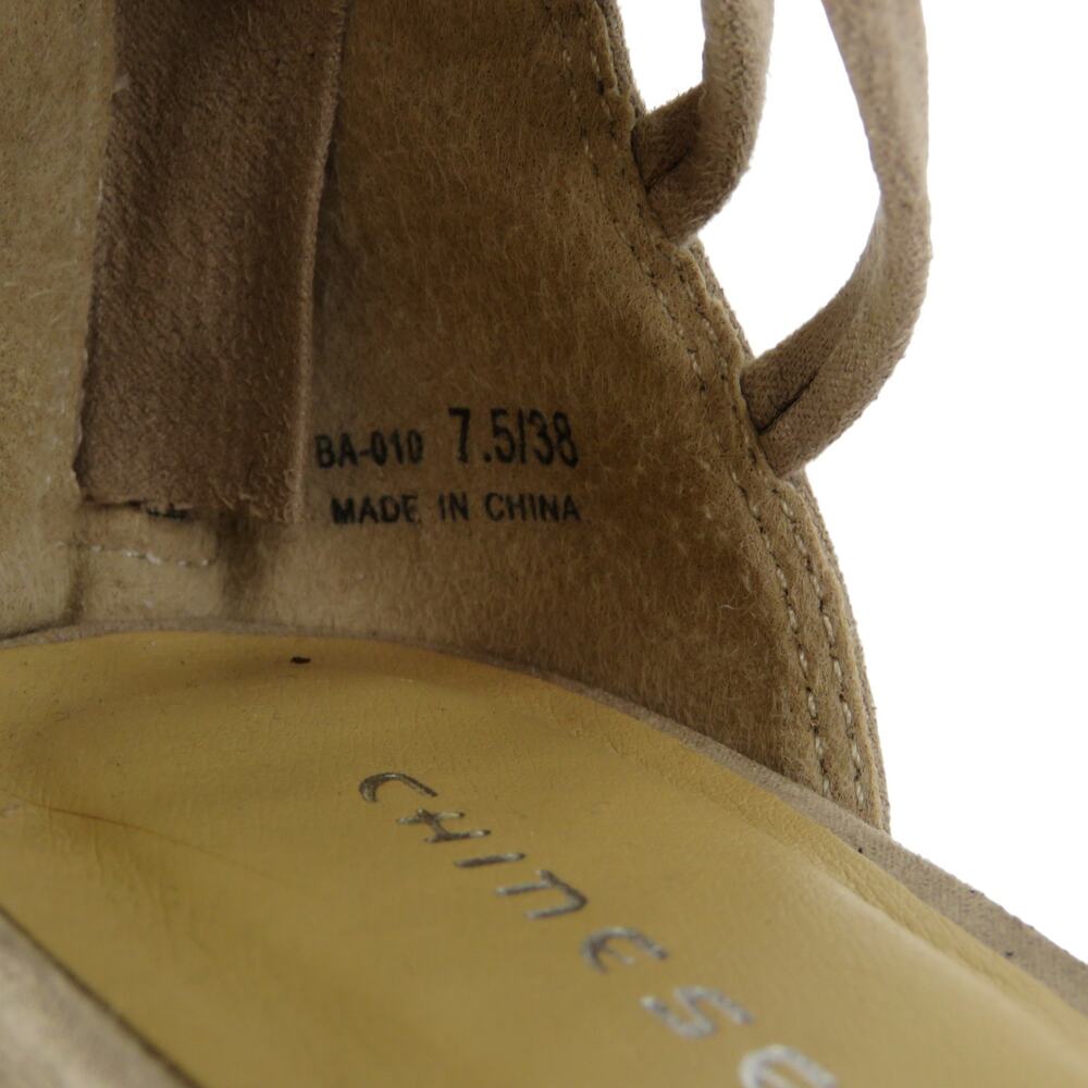 Chinese Laundry Z-Caroline Taupe Suede Wrap Heel Wedges Size 7.5 - Picture 9 of 10